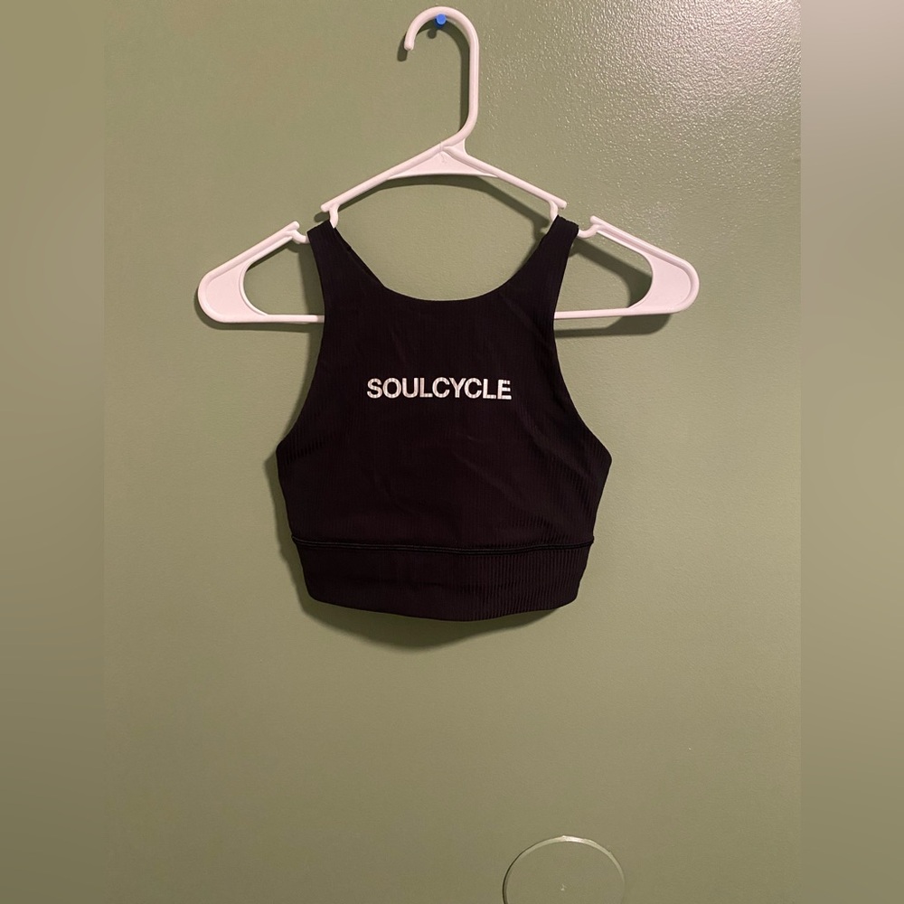 Lululemon SoulCycle Black halter bra